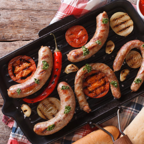 BURGERS, SAUSAGES & STRIPS