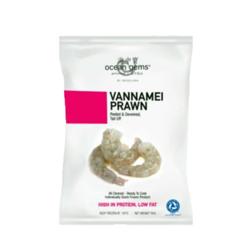 Raw Prawns Peeled Tail Off Small 41/50 | 454gms